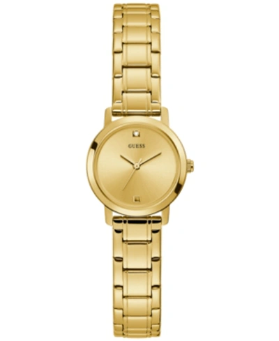 Shop Guess Women's Diamond-accent Gold-tone Stainless Steel Bracelet Watch 25mm