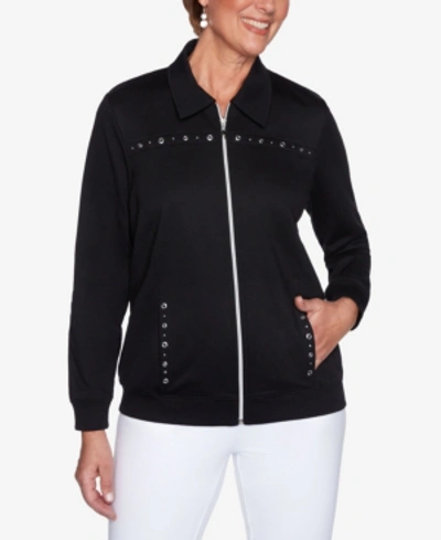 Shop Alfred Dunner Plus Size Clean Getaway Jacket In Black