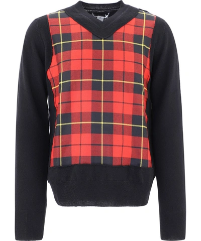 Shop Comme Des Garçons Shirt Multicolor Wool Sweater In Black