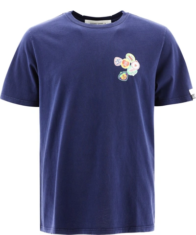 Shop Golden Goose Blue Cotton T-shirt