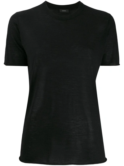 Shop Joseph Knitted T-shirt In Black