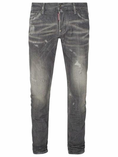 Shop Dsquared2 Grey Cotton Jeans