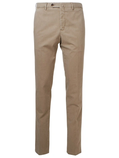 Shop Pt01 Beige Cotton Pants In Brown