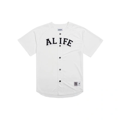 Shop Alife Baseball Jersey (cream) In White