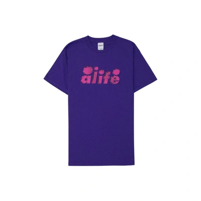 Shop Alife 2-tone Bubble Logo Tee (purple) In Blue