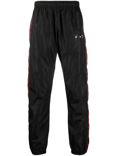 Shop Off-white Ow Logo Stripe Trackpant In Black