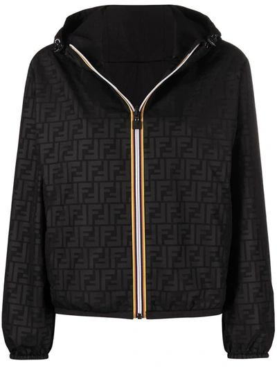 Shop Fendi X K-way Reversible Foldable Jacket In Black