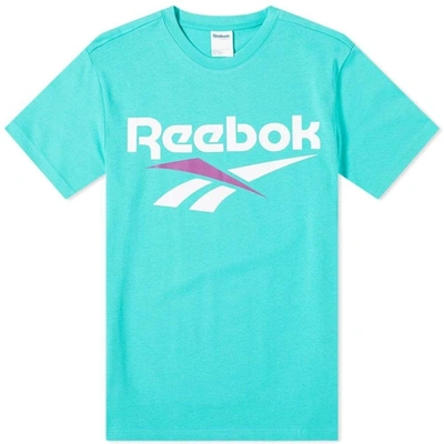 Shop Reebok Classics Vector Tee Timeless Teal Turquoise In Blue