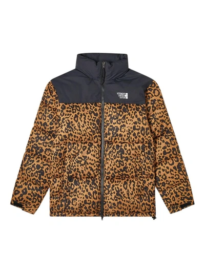 Shop Vetements Leopard Print Puffer Jacket In Brown