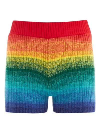 Shop The Elder Statesman Morph Cashmere Shorts In Multicolor