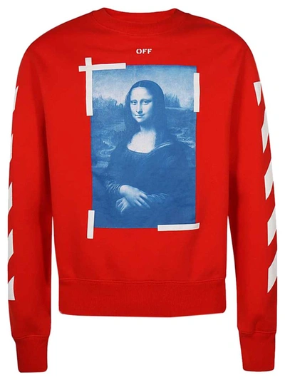 Shop Off-white Blue Mona Lisa Long Sleeve T-shirt In Red