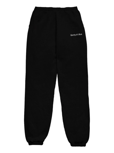 Shop Sporty And Rich Classic Logo Sweatpant In Black
