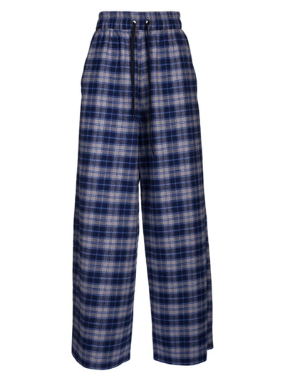 Shop Natasha Zinko Blue And Grey Pijama Trousers