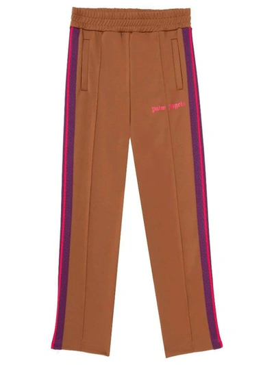 Shop Palm Angels College Slim Track Pants In Brown