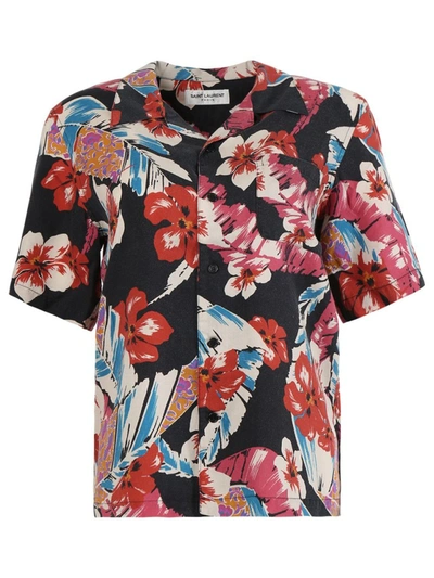 Shop Saint Laurent Hawaiian Floral Shirt In Multicolor
