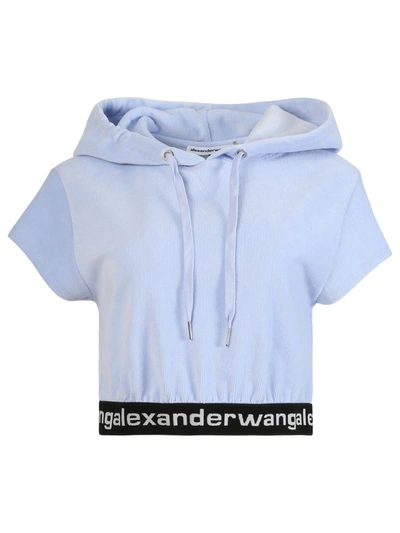 Shop Alexander Wang T Stretch Corduroy Hooded Top, Xenon Blue
