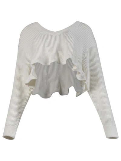 Shop Alexander Wang T White Cropped Pullover Top