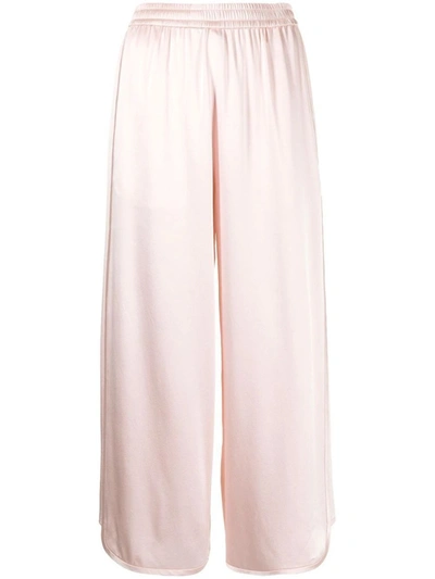 Shop Adam Lippes Silk Charmeuse Track Pant In Pink