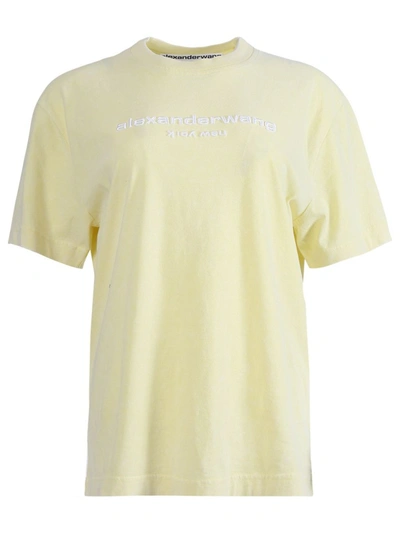 Shop Alexander Wang Acid Logo T-shirt In Yellow