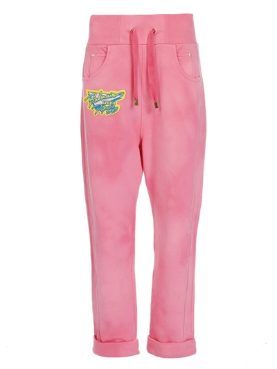 Shop Balmain Pink Sun-bleached Sweatpants