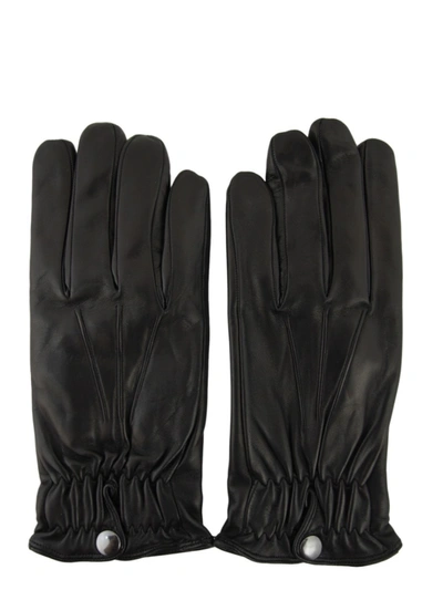 Shop Sermoneta Gloves Black Leather Gloves