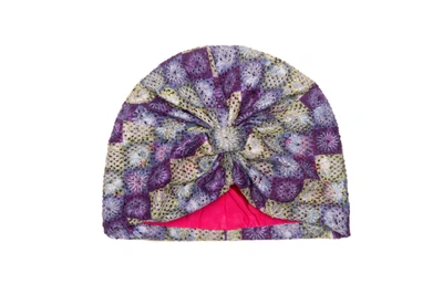 Shop Khoon Hooi Crochet Erykah Turban In Multicolor