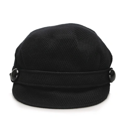 Shop Burberry Corduroy Cap In Black