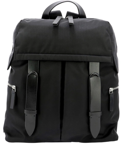 Shop Orciani Black Nylon Backpack