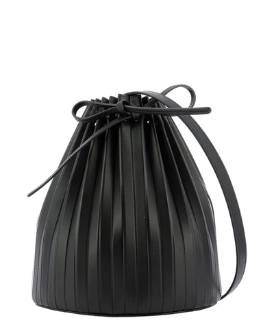 Shop Mansur Gavriel Black Leather Shoulder Bag