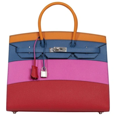 Pre-owned Hermes Sunset Rainbow Sellier Birkin 35 Limited Edition Bag In Multicolor