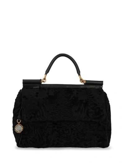 Shop Dolce & Gabbana Leather Tote Bag In Black