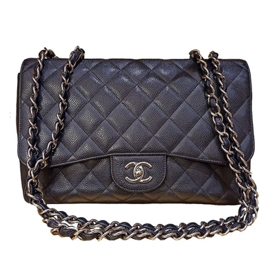 Pre-owned Chanel Large Classic Bag In Black