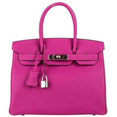Pre-owned Hermes Birkin 30 Bag Rose Pourpre Pink Togo Palladium