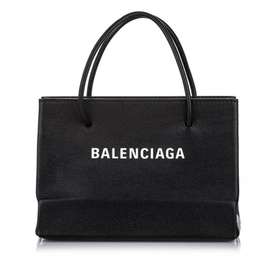 Shop Balenciaga S Shopping Leather Satchel In Black