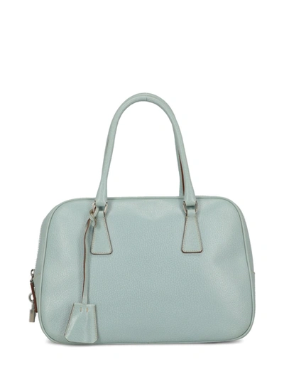 Shop Prada Bag Leather In Blue