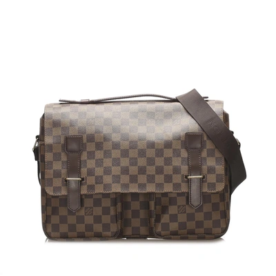 Pre-owned Louis Vuitton Damier Ebene Broadway In Brown