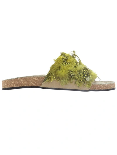 Shop Strategia Yellow Leather Sandals