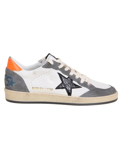 Shop Golden Goose White Leather Sneakers In Grey