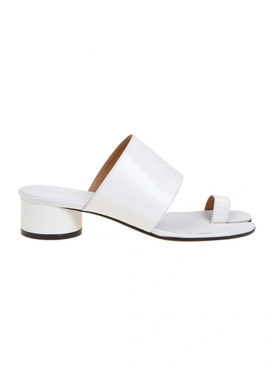 Shop Maison Margiela White Leather Sandals