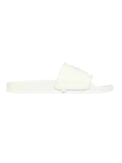 Shop Giuseppe Zanotti White Leather Sandals