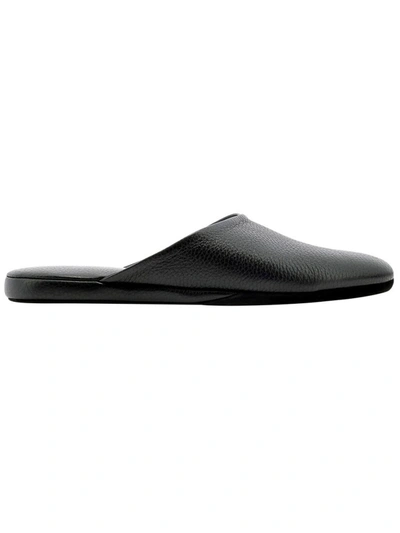 Shop Farfalla Black Leather Slippers