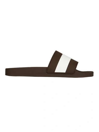 Shop Brunello Cucinelli Brown Rubber Sandals