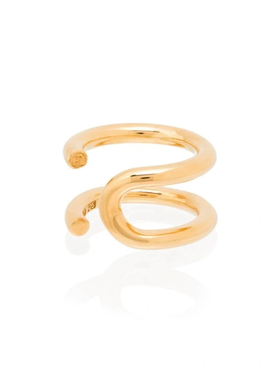 Shop All Blues U-turn Wraparound Ring In Gold