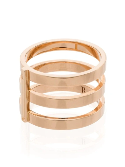Shop Repossi Berbère 18kt Rose Gold Triple Row Ring