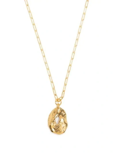 Shop Alighieri The Eager Traveler Medallion Necklace In Gold