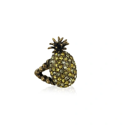 Pre-owned Gucci Yellow Metal Ring