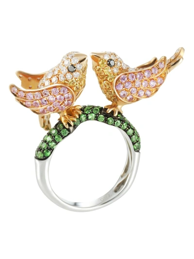 Shop Mio Harutaka Twin Bird Ring In Not Applicable