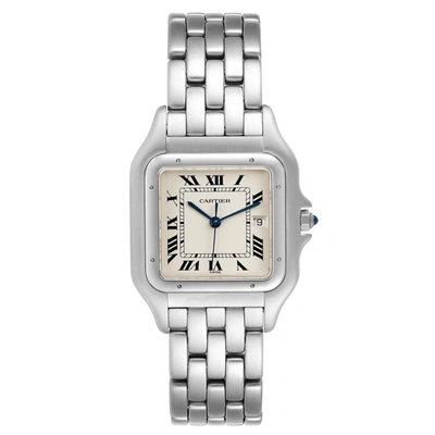 Shop Cartier Panthere Jumbo 29mm Stainless Steel Mens Watch W25032p5 In Not Applicable