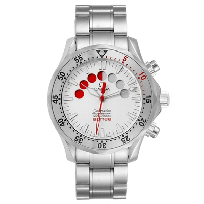Shop Omega Seamaster Apnea Jacques Mayol Silver Dial Mens Watch 2595.30.00 In Not Applicable