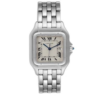 Shop Cartier Panthere Jumbo 29mm Stainless Steel Mens Watch W25032p5 In Not Applicable